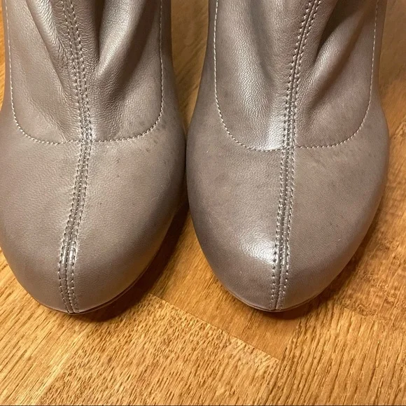 Chloe Grey Heeled Sock Bootie - Picture 9 of 15